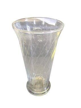 Clear Flaired Top Heavy Bottom Glass Vase